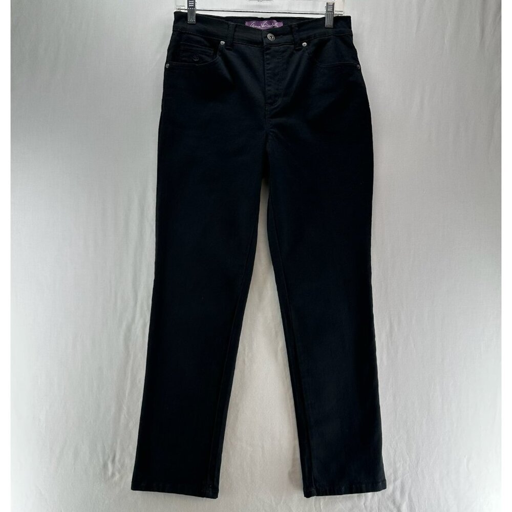 Gloria Vanderbilt Amanda Jeans Women 6 Stretch Denim Classic Fit High Rise Black - Picture 2 of 13